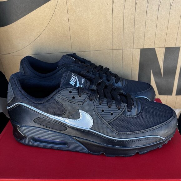 NEW Nike Air Max 90 Premium Reflective Black HV4517-002 Men Size 9.5 main image 4